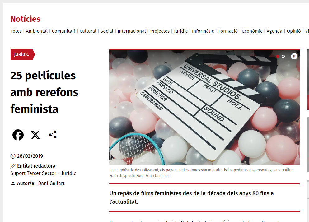 Imatge extreta de la següent web: 25 pel·lícules amb rerefons feminista