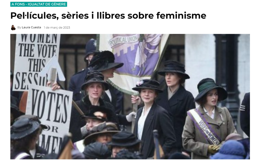 Imatge extreta de la següent web: 25 pel·lícules amb rerefons feminista